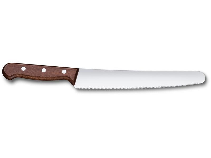 Victorinox Brotmesser 22 cm Braun Brot und Konditormesser mit ergonomischem Griff und Wellenschliff