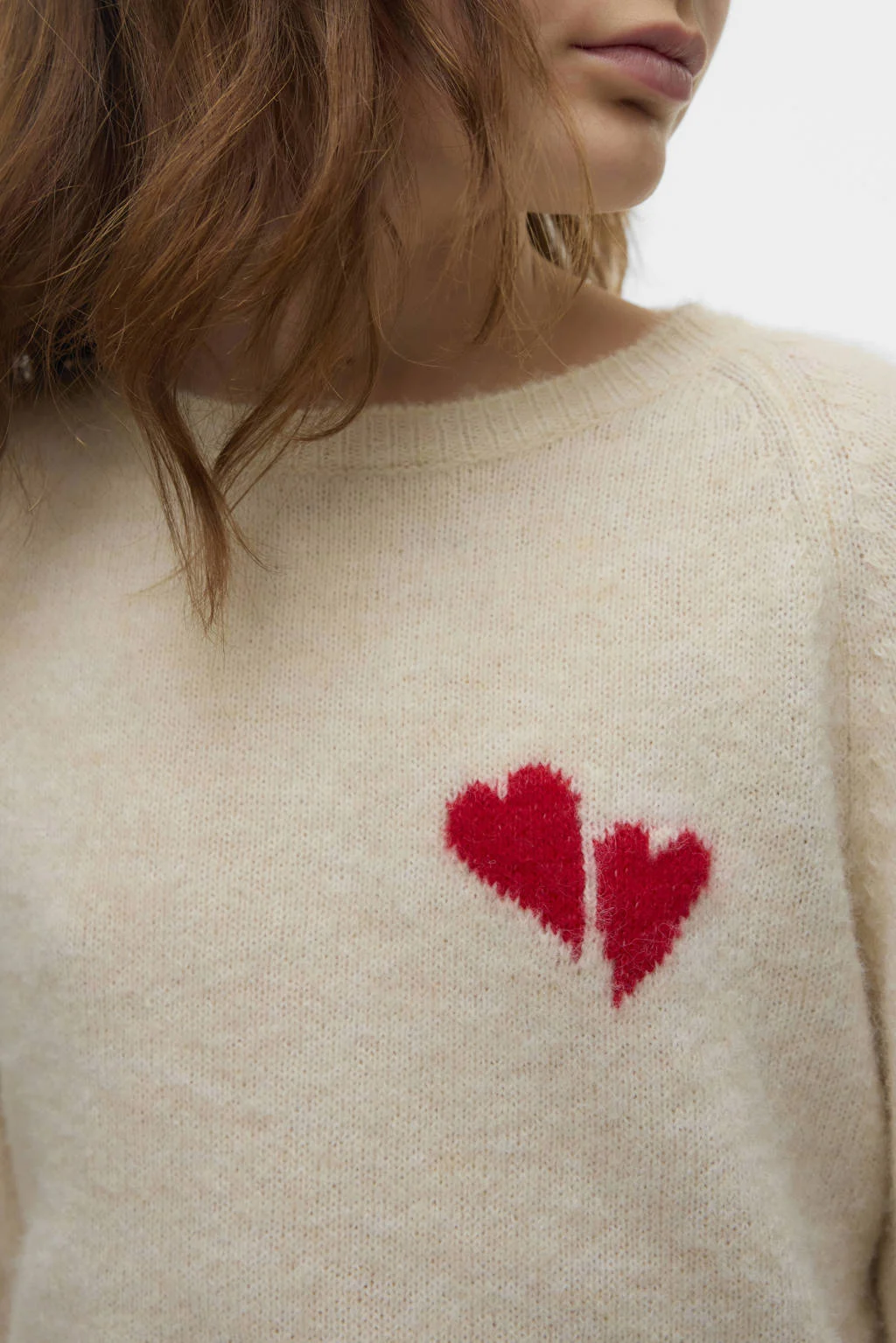 VERO MODA GIRL trui ecru gebreid