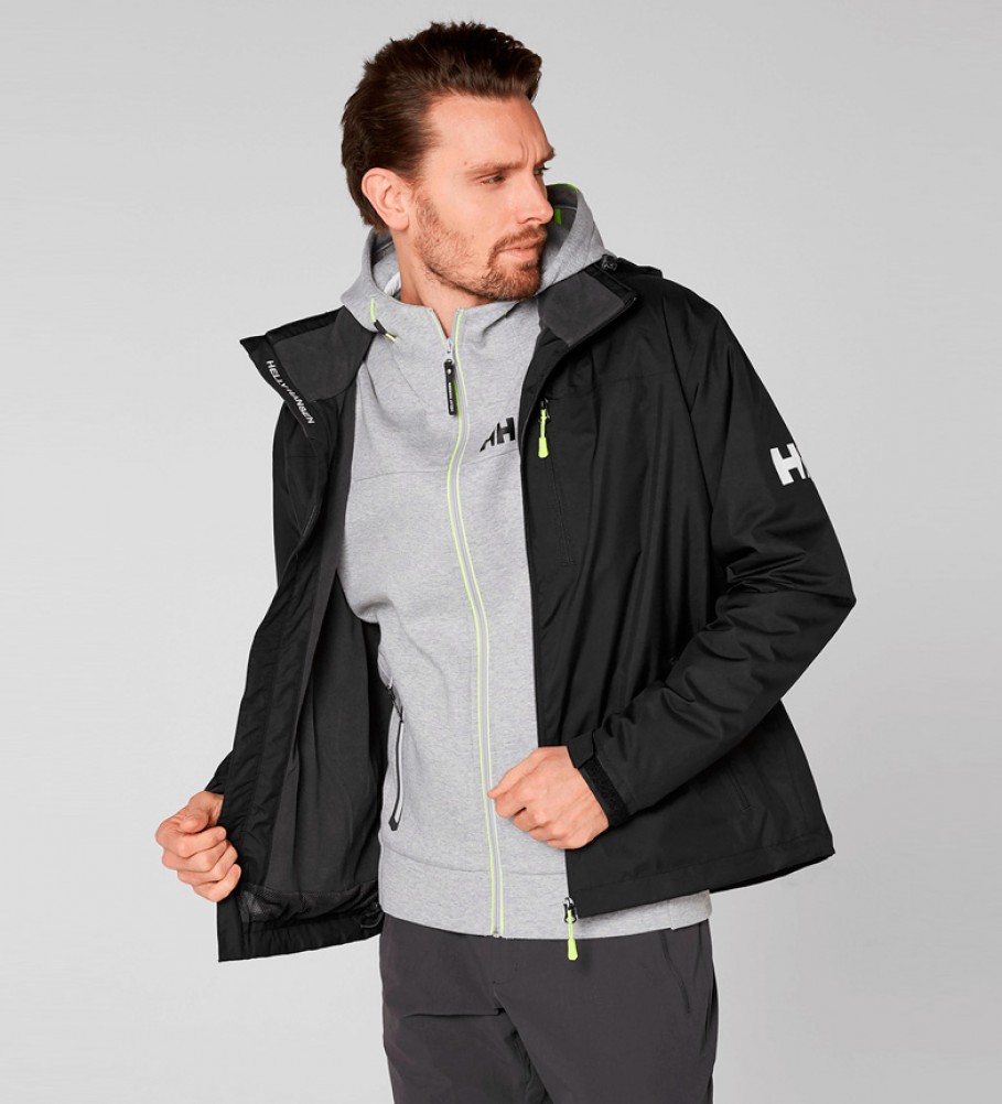 Helly Hansen Chaqueta Crew Hooded Midlayer preto / Proteção Helly Tech/