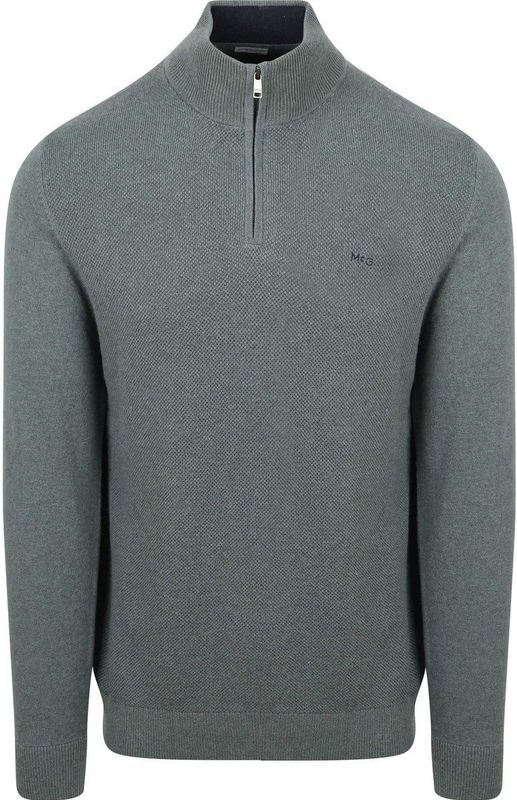 McGregor - Half Zip Trui - Groen - Merinowol - Pullovers