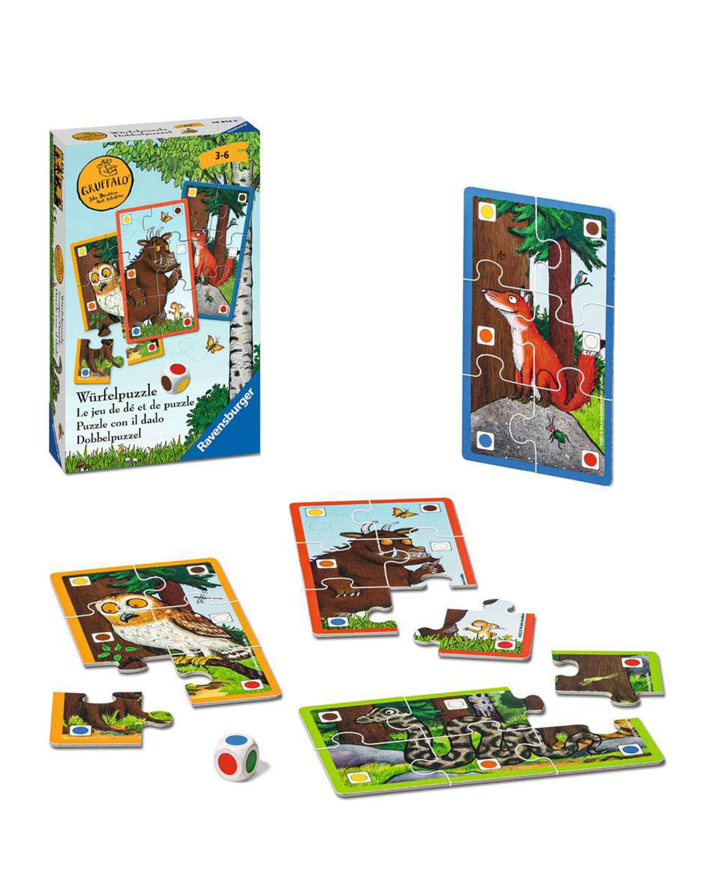 Mitbringspiel DER GRÜFFELO - WÜRFELPUZZLE