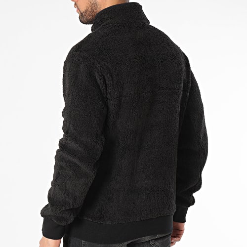 Sweat Fourrure Col Montant Zippé 219442 Noir