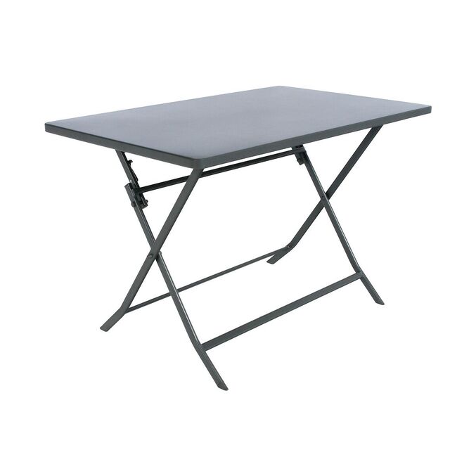 Ensemble table de jardin pliante rectangulaire + 4 chaises GREENSBORO Graphite