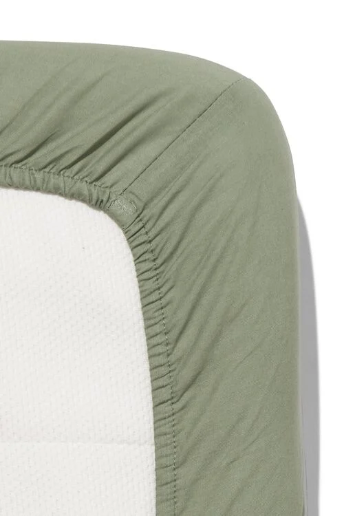 drap-housse pour surmatelas coton doux 90x220 vert