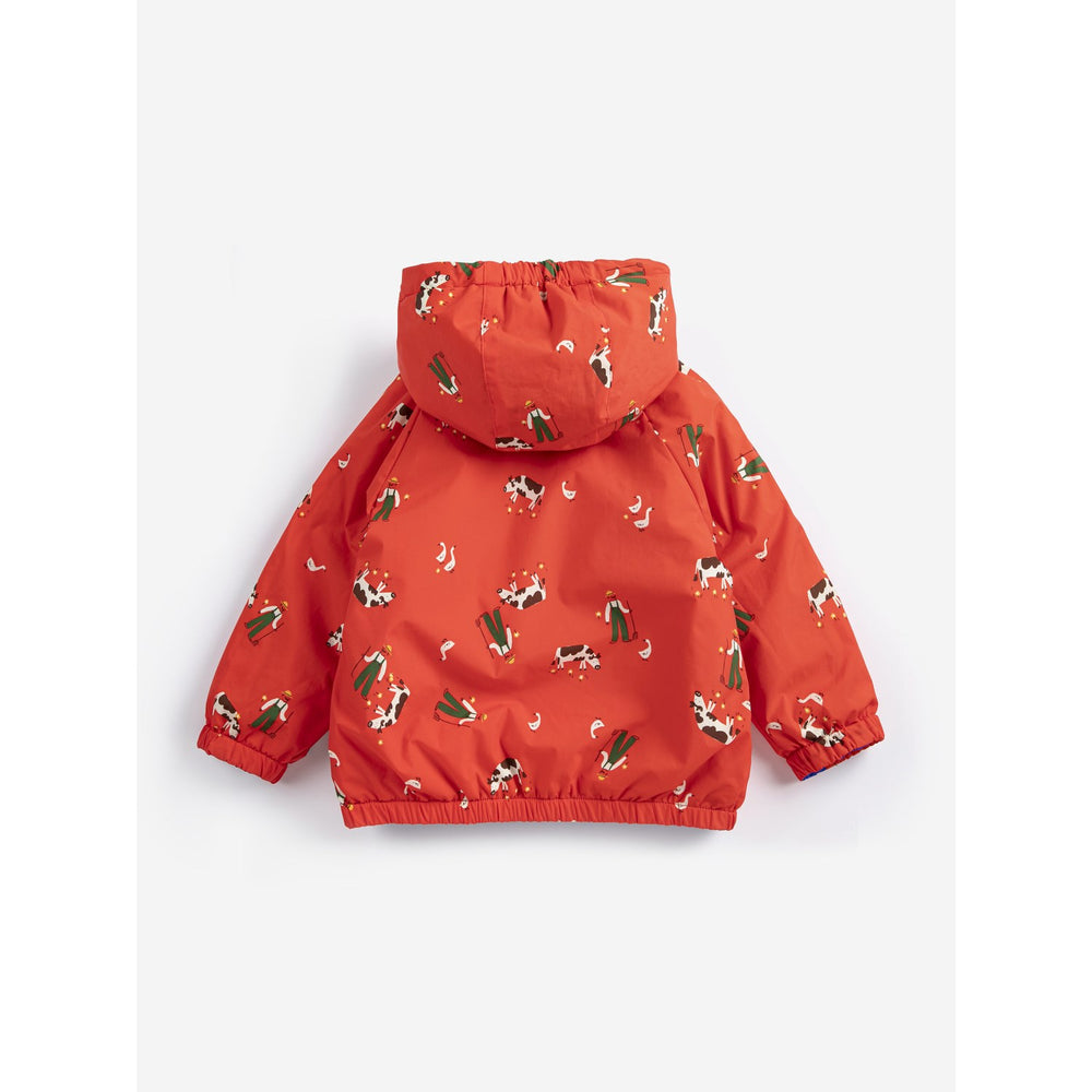 Køb Bobo Choses Red Farm Adventure All Over Vendbar Anorak