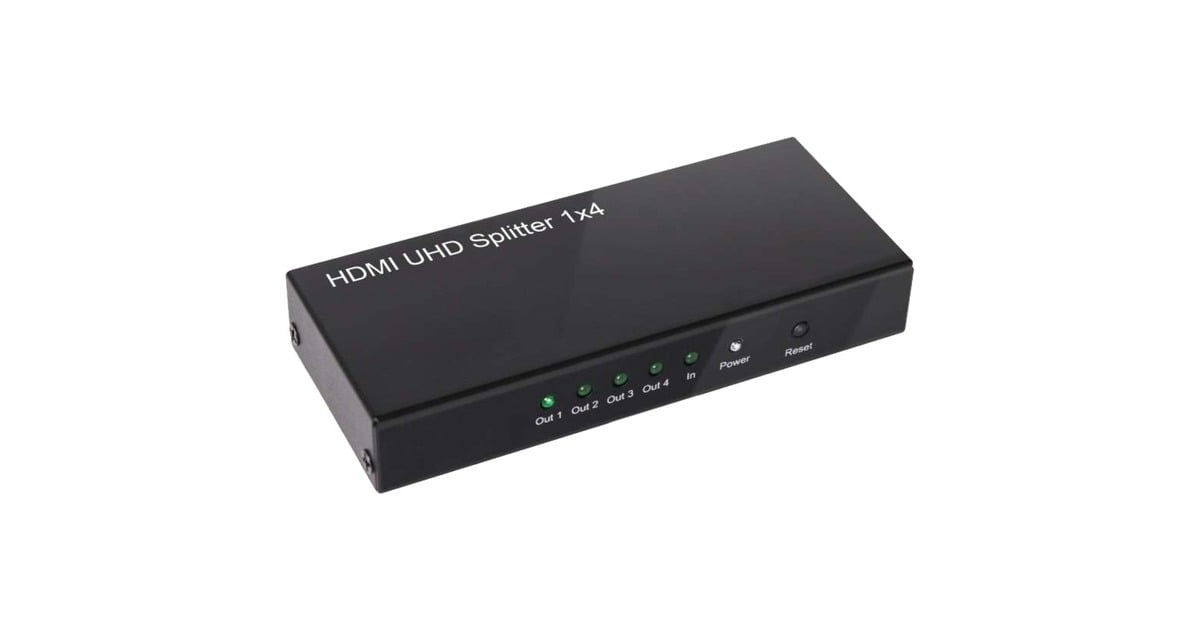 Club 3DHDMI 2.0 UHD Splitter 4 ports hdmi splitter  (Zwart)