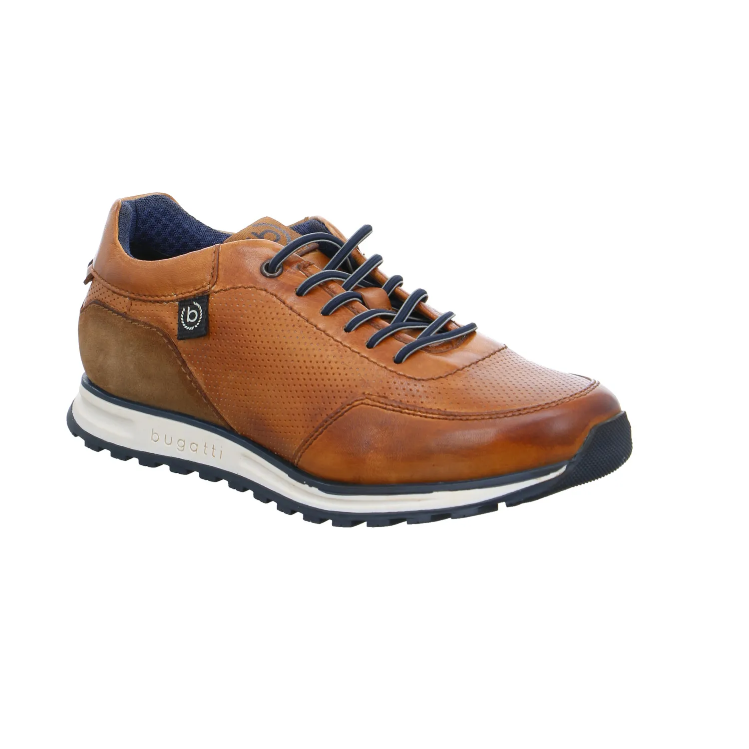 BUGATTI SHOES Halbschuhe Sneaker Cognac Leder