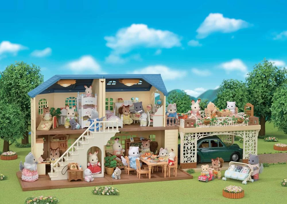 LA GRANDE MAISON ET SON ABRI VOITURE - SYLVANIAN MAISONS