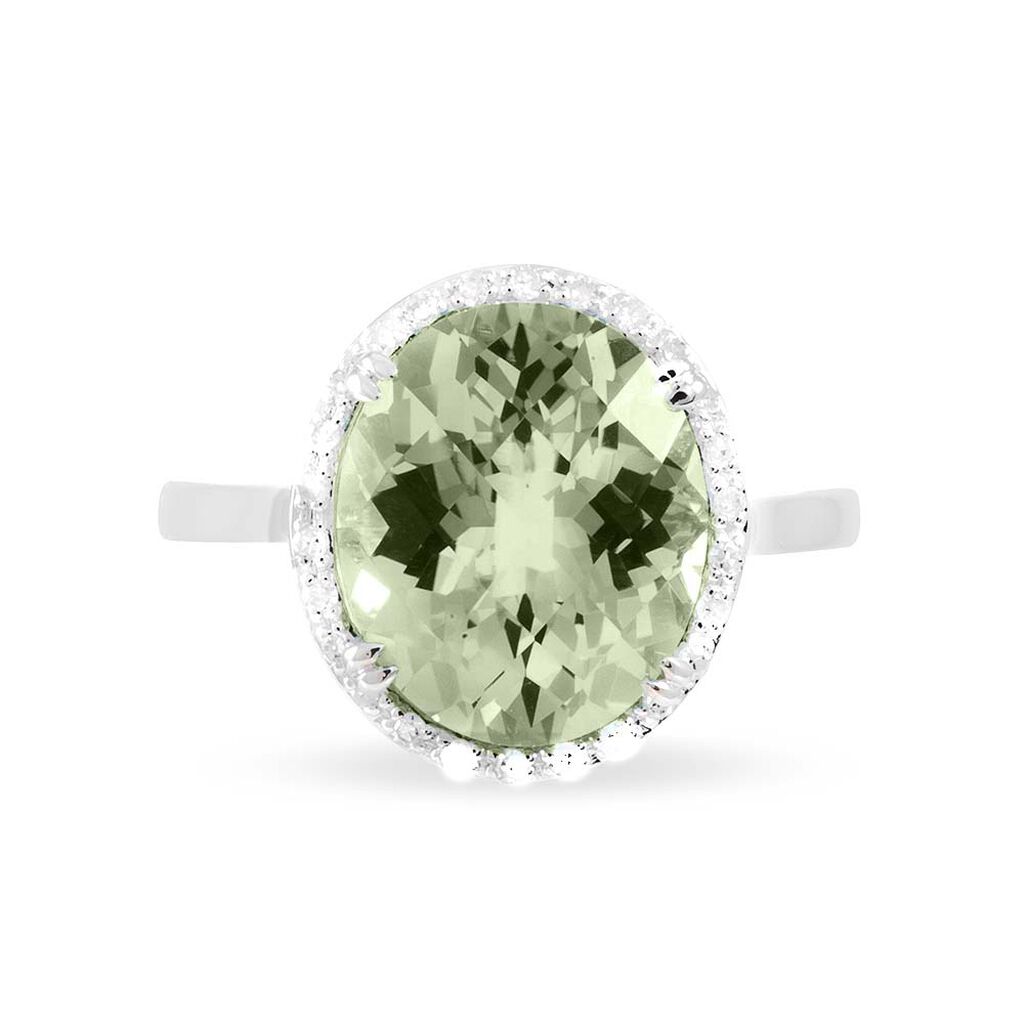 Bague Anna Or Blanc Amethyste Et Diamant