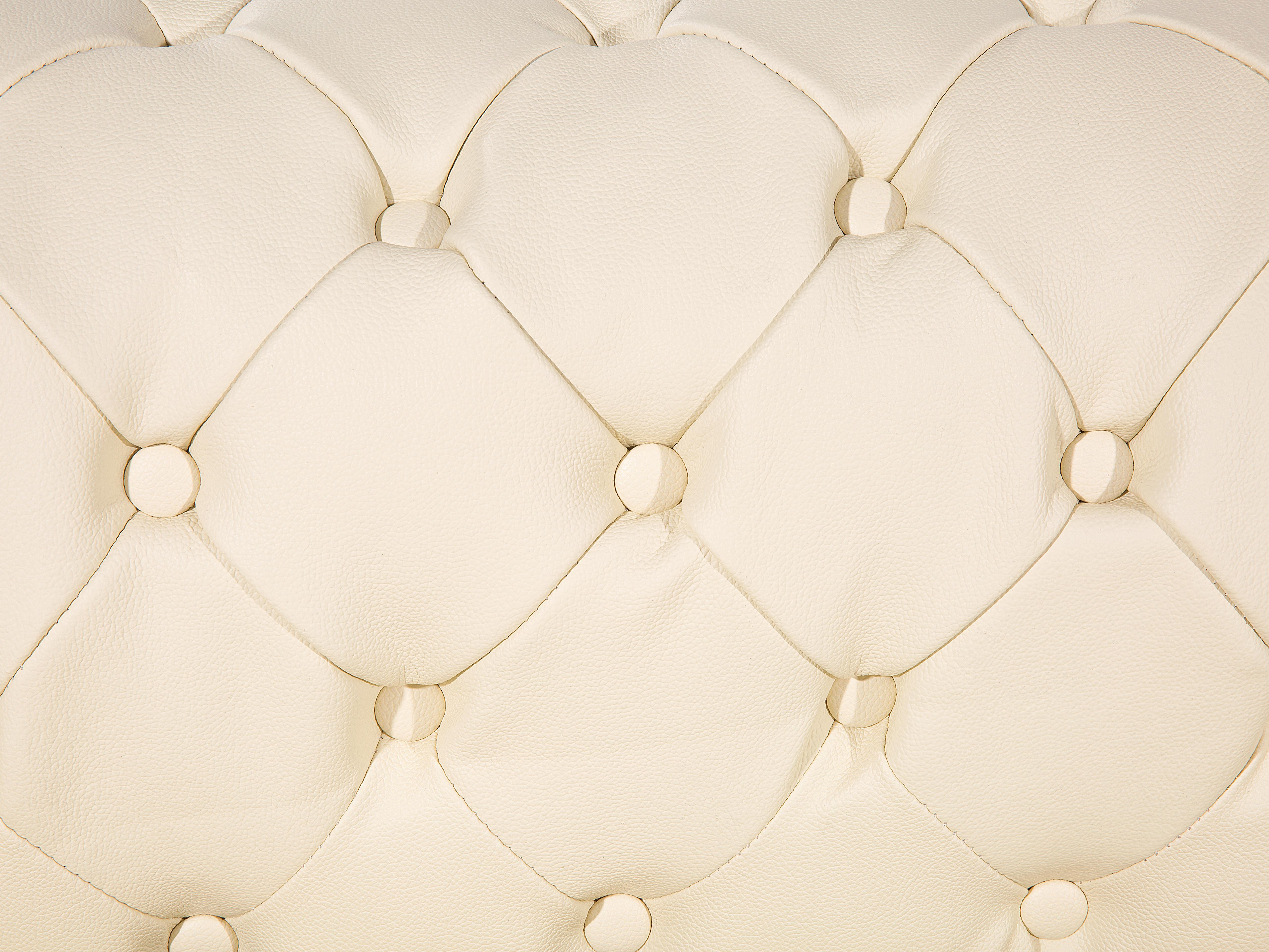 Bank 3-zits CHESTERFIELD Leer Lichtbeige