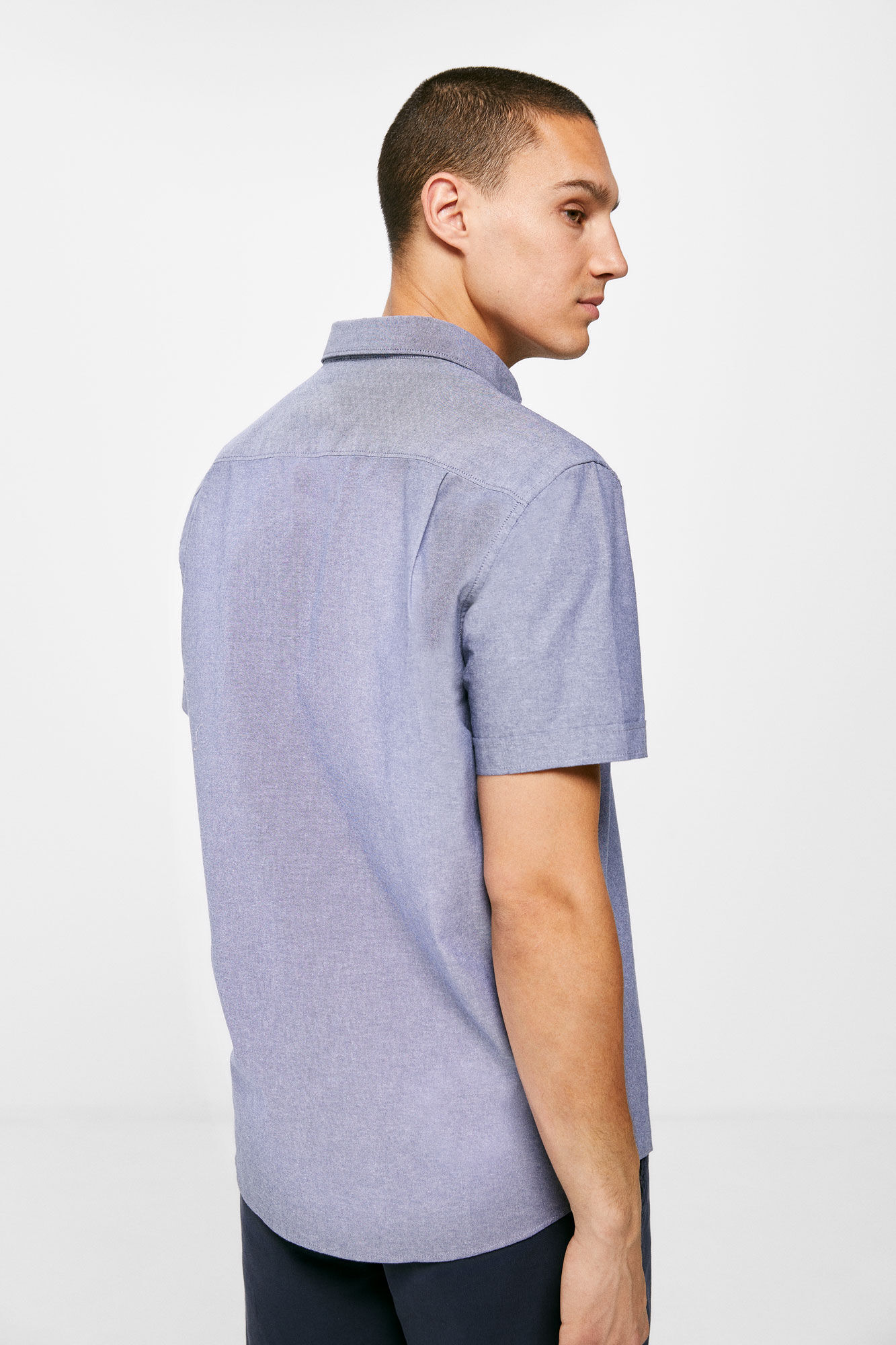 Camisa Pinpoint - azul médio