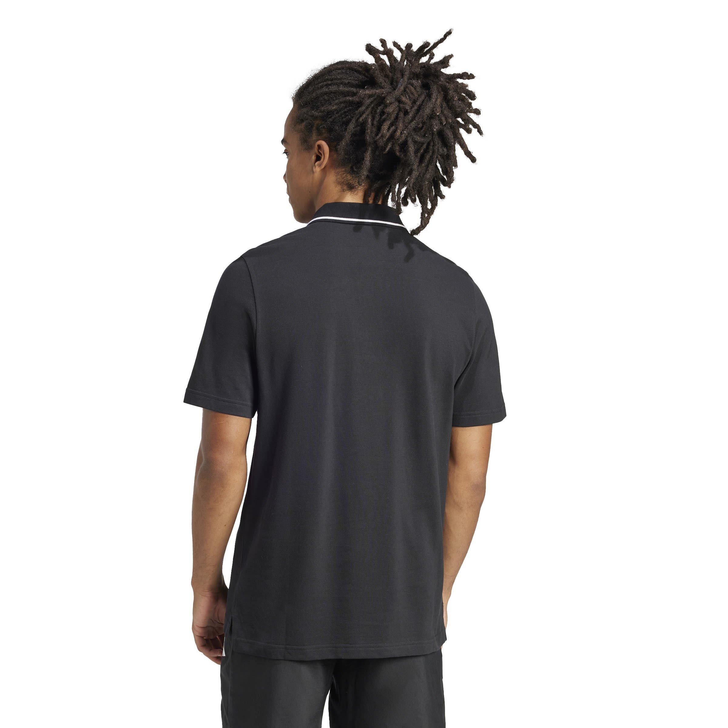 adidas Essentials Mens Cotton 3-Stripes Polo Shirt