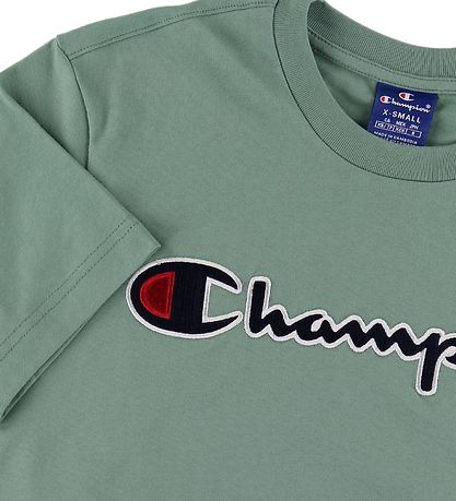Champion Fashion T-shirt - Støvet  Grøn m. Logo