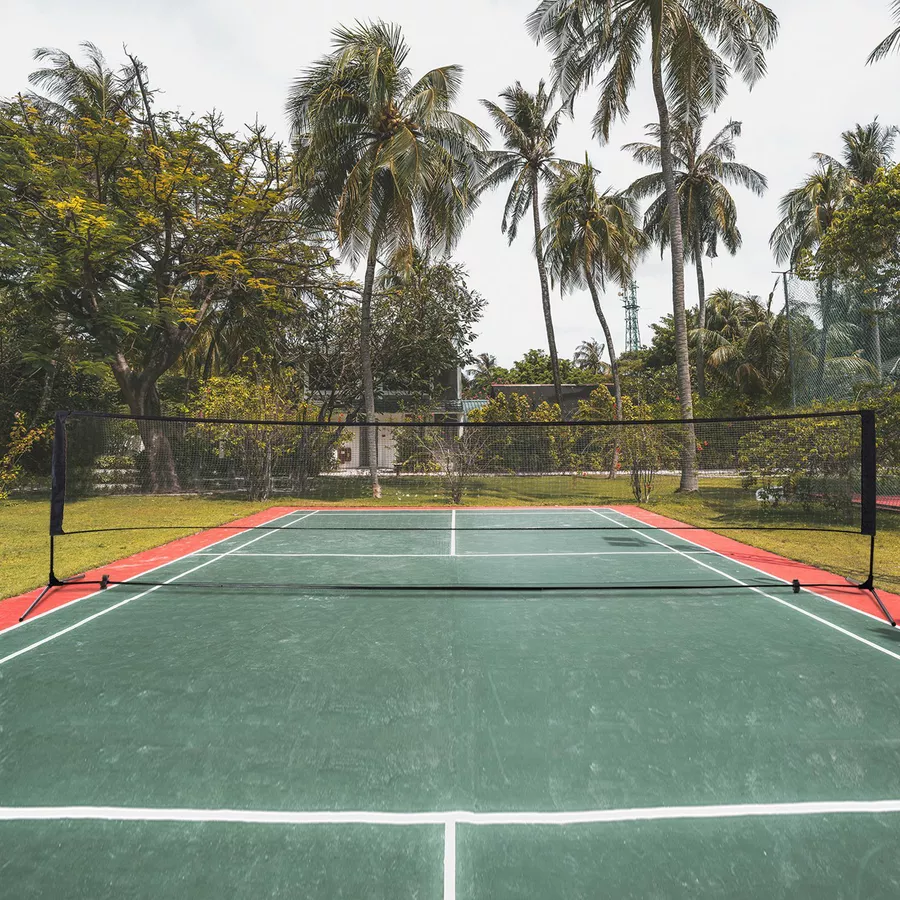 HOMCOM Badmintonnetz höhenverstellbar schwarz