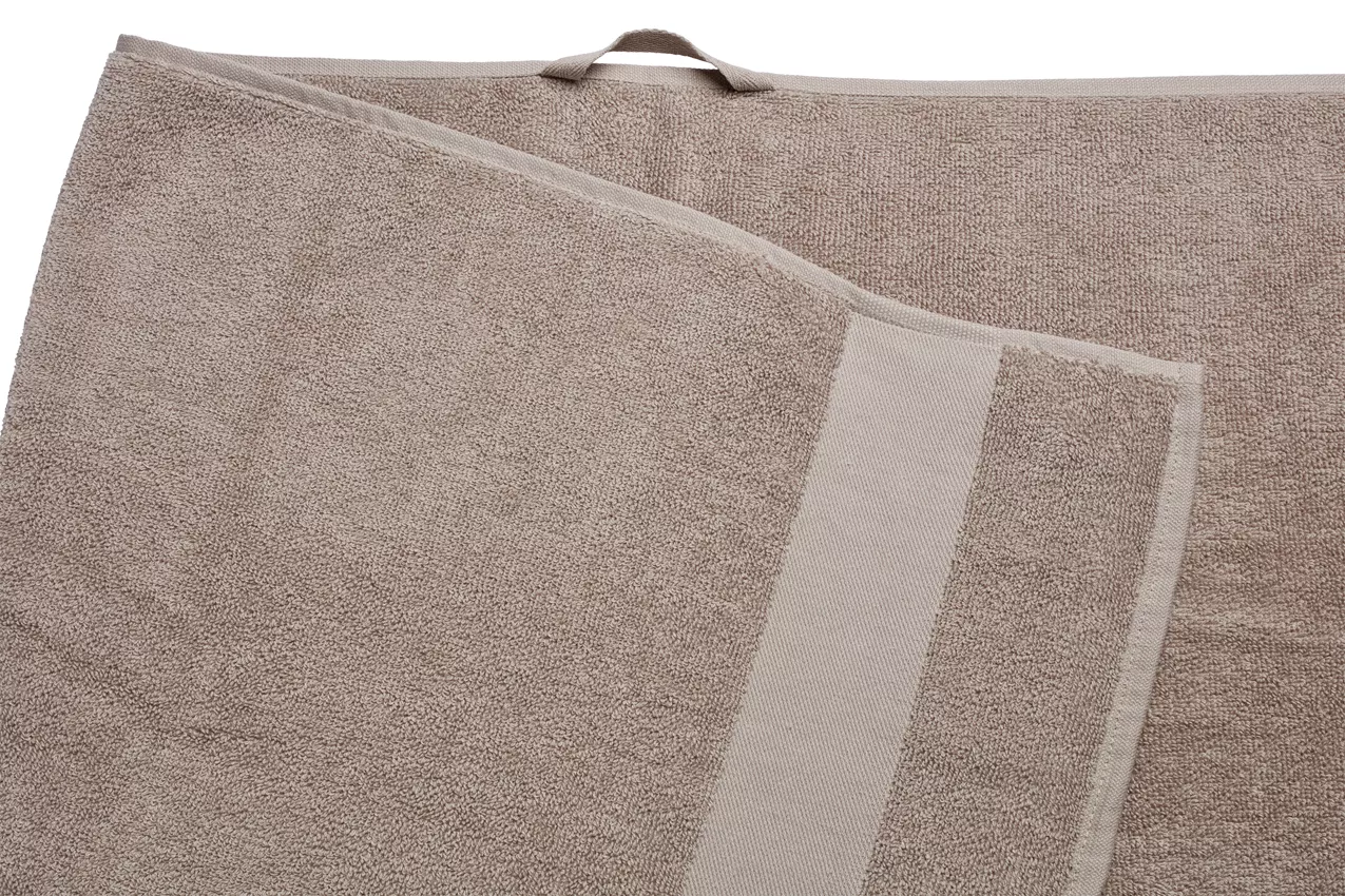 (6-tlg. Set) Baumwoll Frottierset Fresco Frottee Badezimmer Tücher inkl. Gästetuch / Handtuch / Duschtuch - Taupe