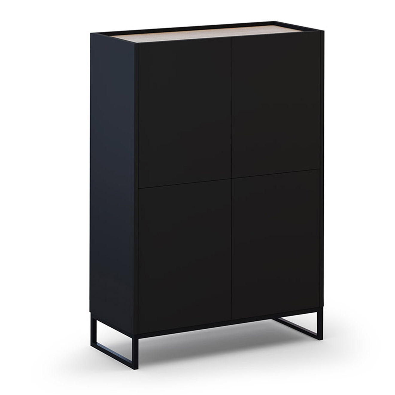 Windsor & Co Bibliothèque Helene chêne naturel/noir - 90x40x130 cm