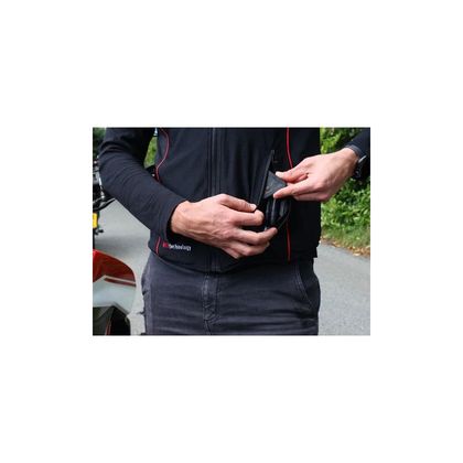 Veste chauffante Keis J505RP PREMIUM EXTREME - Noir / Rouge