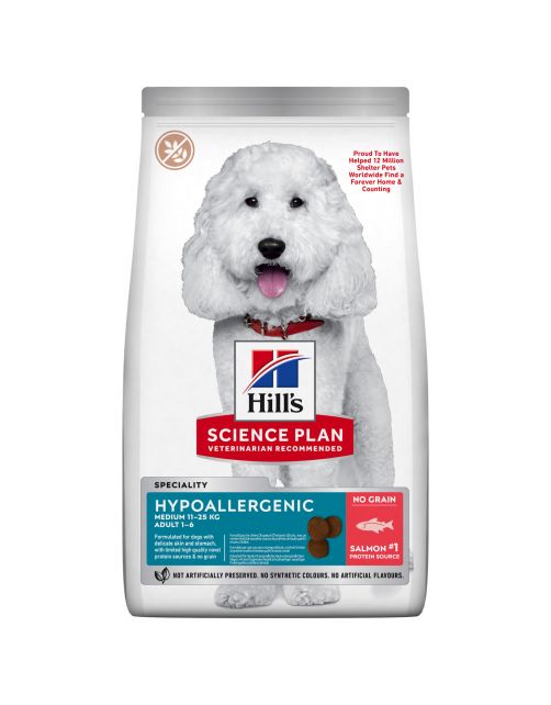 Hill's Canine Adult Hypoallergenic Medium Breed Zalm&Tonijn - Hondenvoer
