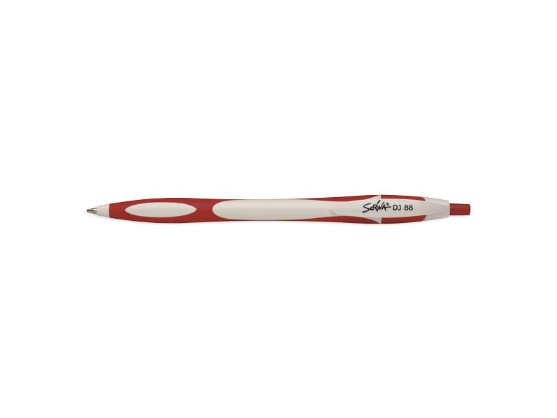 Scriva Kugelschreiber DJ88 0.7 mm, Rot, 12 Stück Kuli mit Druckmechanik