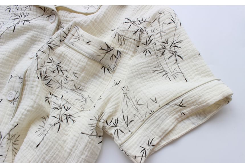 Dogini - Koppel bijpassende pyjamaset met bamboeprint (verschillende ontwerpen)