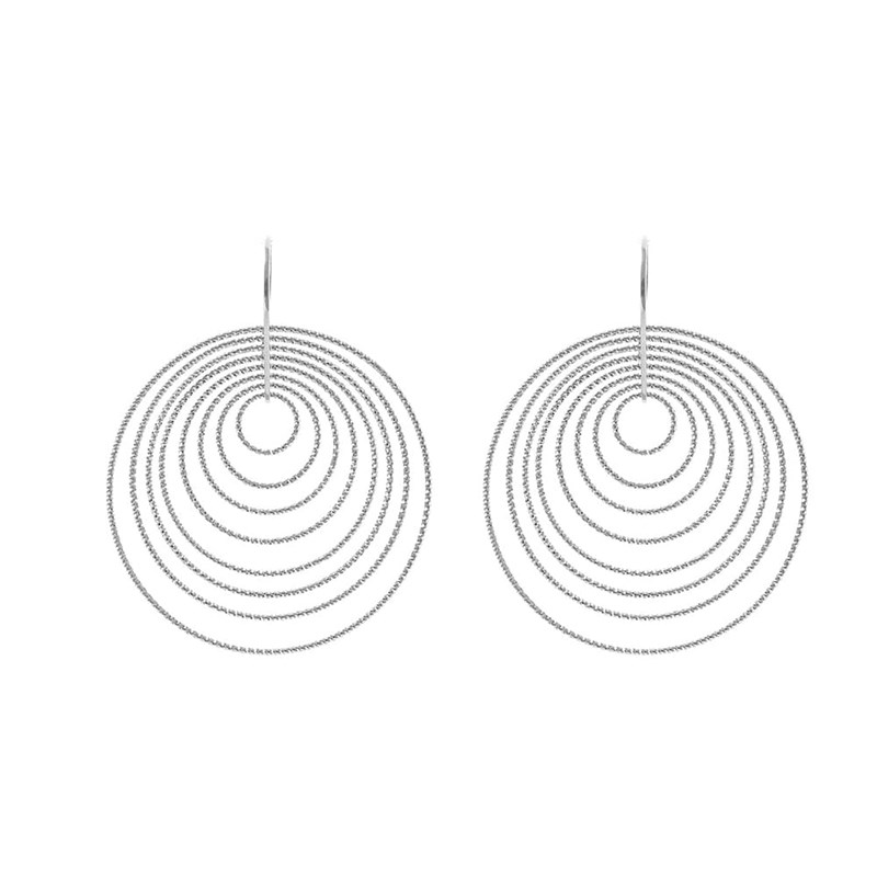 Boucles D'oreilles 3d Volupté Rhodié