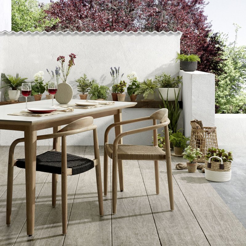 Chaise Nina - corde - bois d'acacia massif