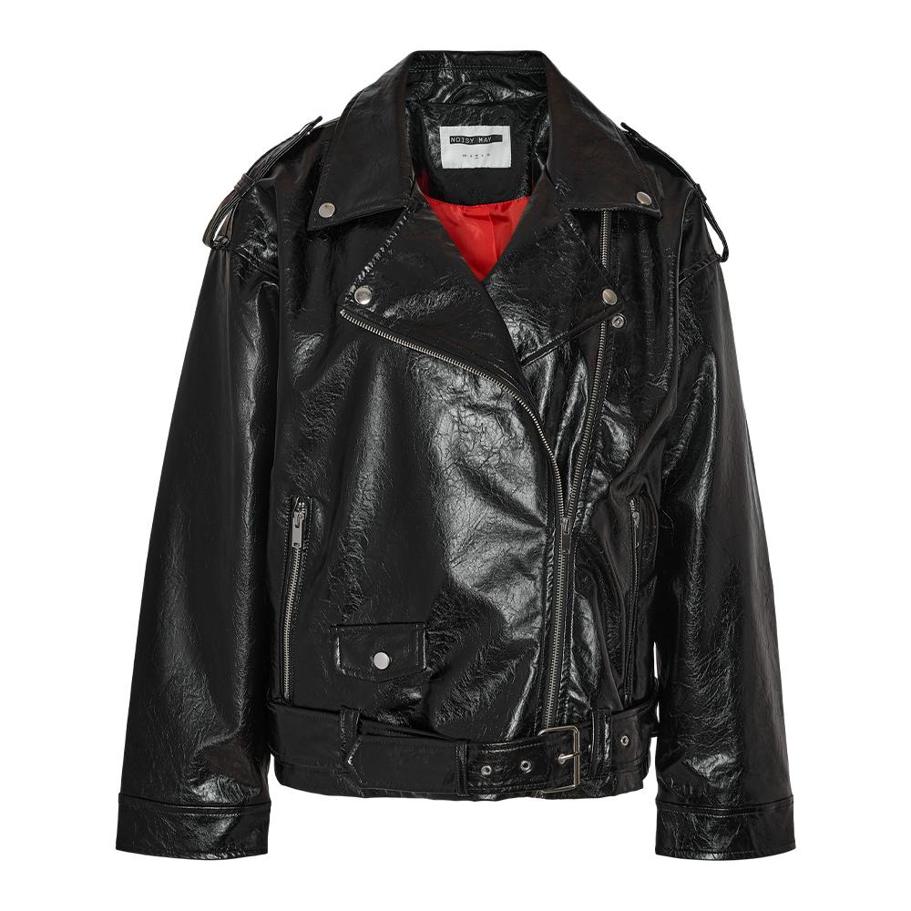 Noisy May Veste Similicuir Noir Femme Noisy May Paulina Biker