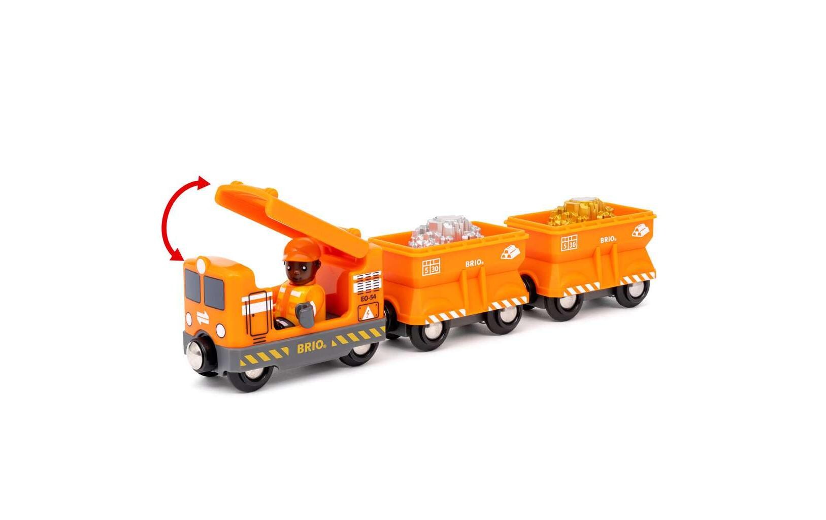BRIO World Cargo TrainSpielzeugeisenbahn mit zwei Güterwaggons