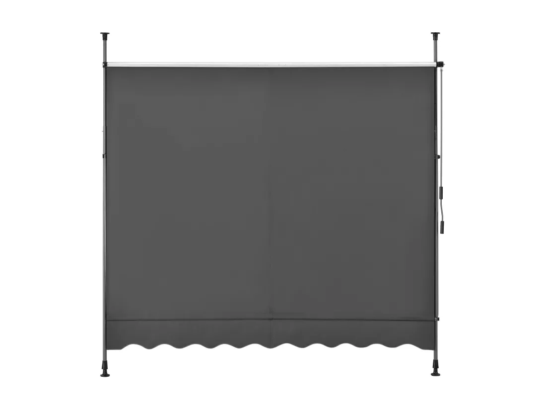 Brise-soleil pare-soleil métal et métal grise 200 x 120 x 300 cm 03_0001117