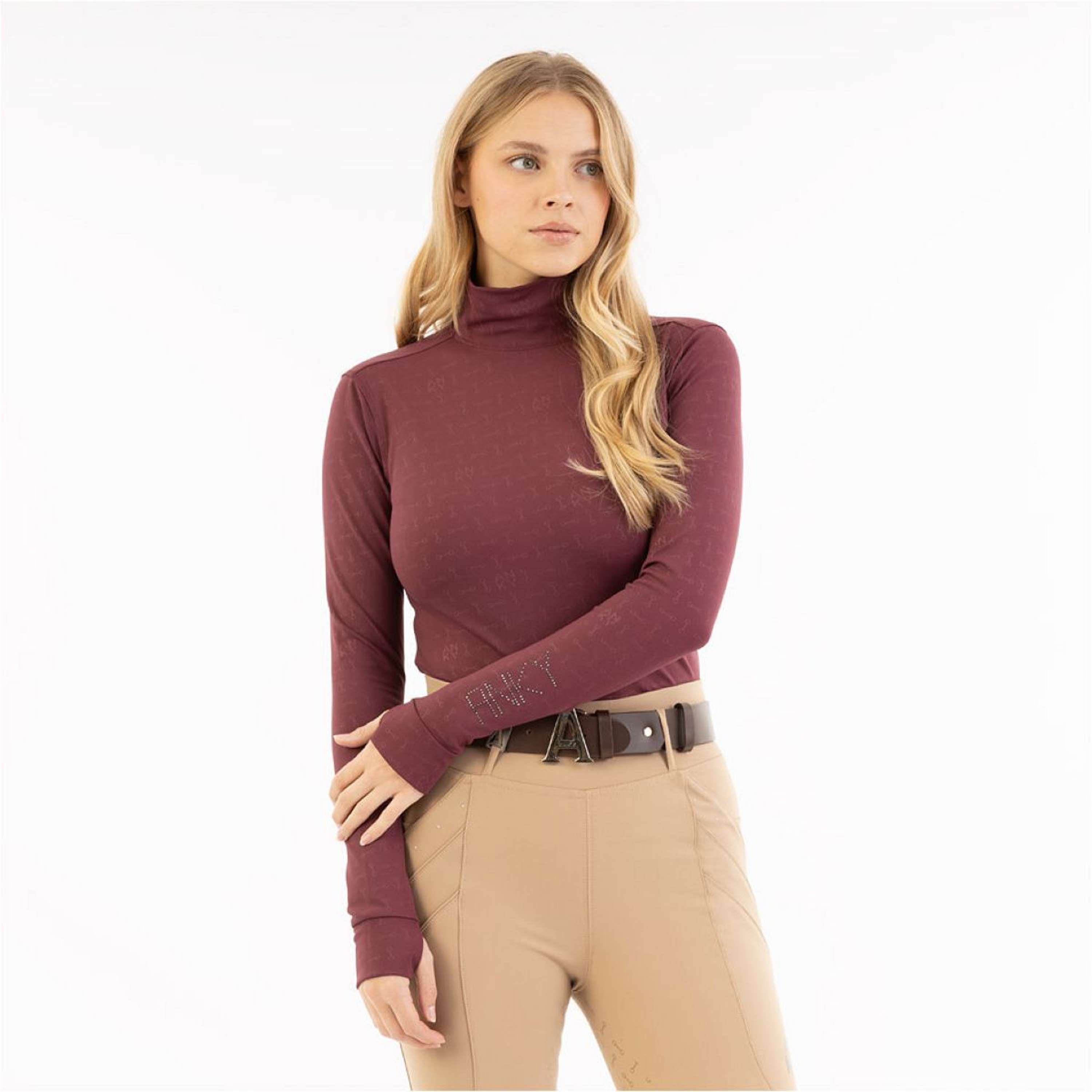 ANKY Shirt AW25 Mockneck Windsor Wine