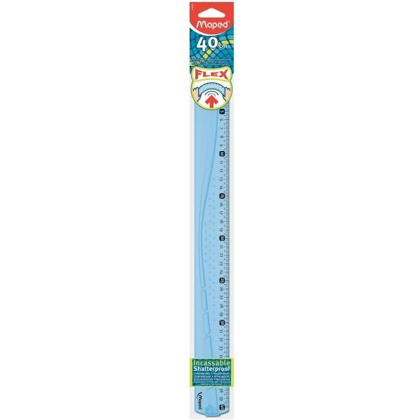 Règle plate Flex, 400 mm, en plastique, flexible
