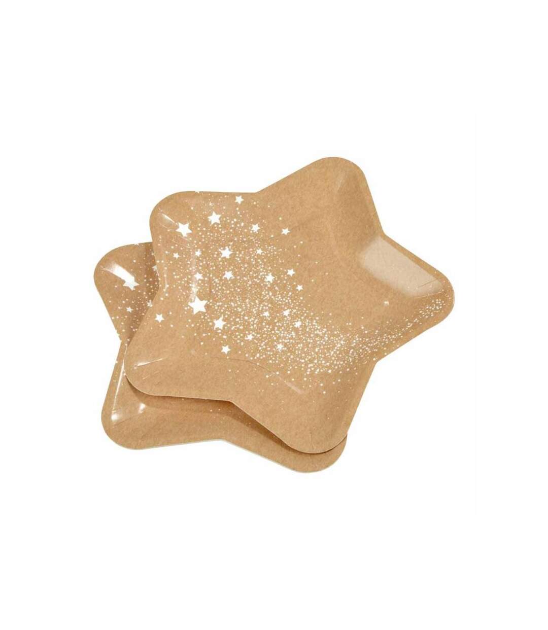 Paris Prix - Lot De 6 Assiettes En Carton stardust 23cm Marron