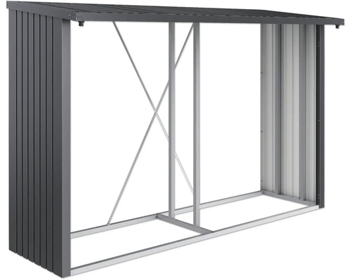 Brandhoutberging biohort WoodStock 300 300 x 102 cm donkergrijs metallic