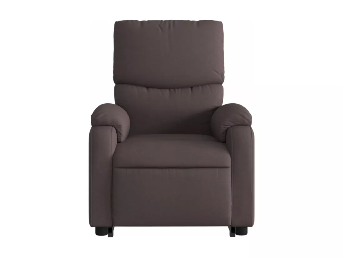 Fauteuil inclinable de massage Marron foncé Tissu