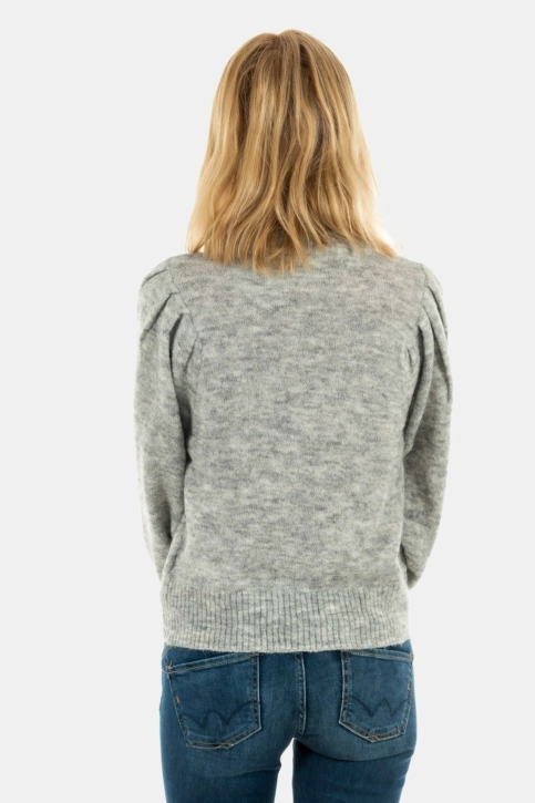 pull hiver ichi jordan 200318 grey melange