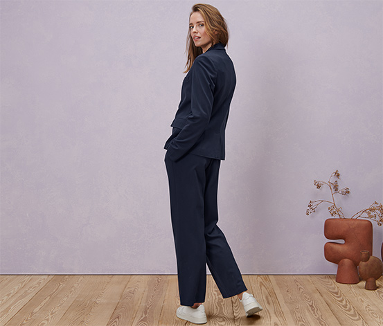 Jerseyhose mit Biese, dunkelblau