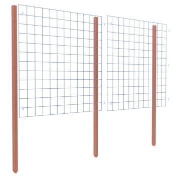 Gaas startpakket tuinhek hardhout ca. 180 x 180 cm