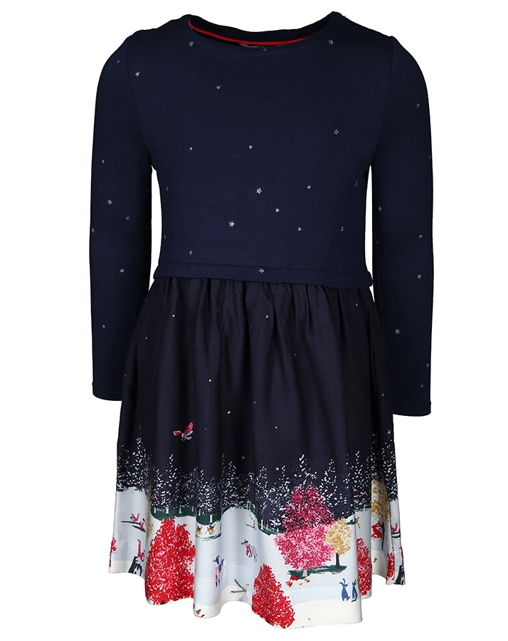 Kleid MERRIE – WILDLIFE BORDER in navy