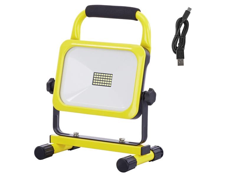 STEFFEN Akku Scheinwerfer WORKLIGHT LED 20 W LED Akku-Strahler mit Traggriff und Standfuss