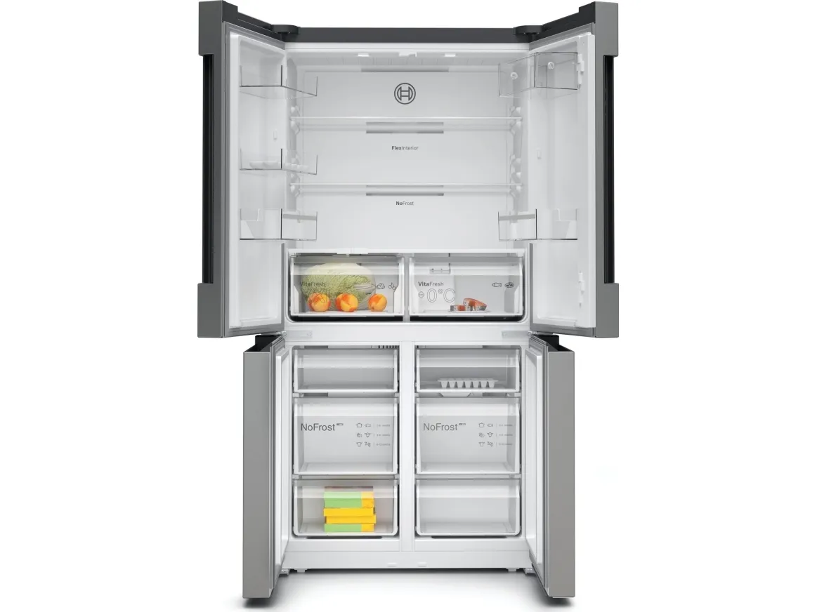 Bosch Serie | 4 KFN96VPEA - Køleskab/fryser - side-by-side - bredde: 91 cm - dybde: 73.1 cm - højde: 183 cm - 605 liter - Klasse E