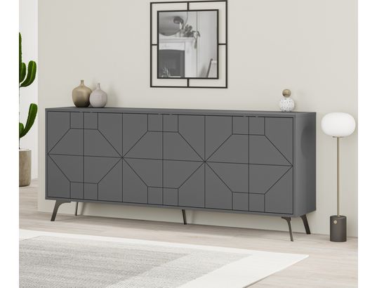 CONCEPT1 - Bahut Dune anthracite 183,8 x 35 x 77,4cm