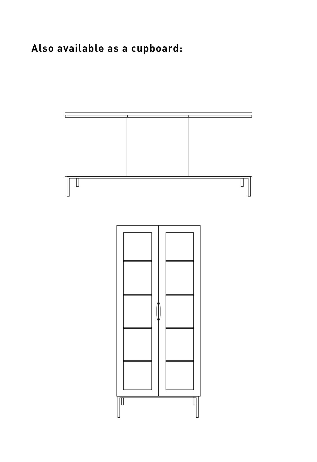 Skjenk natur - 170x40x79 cm