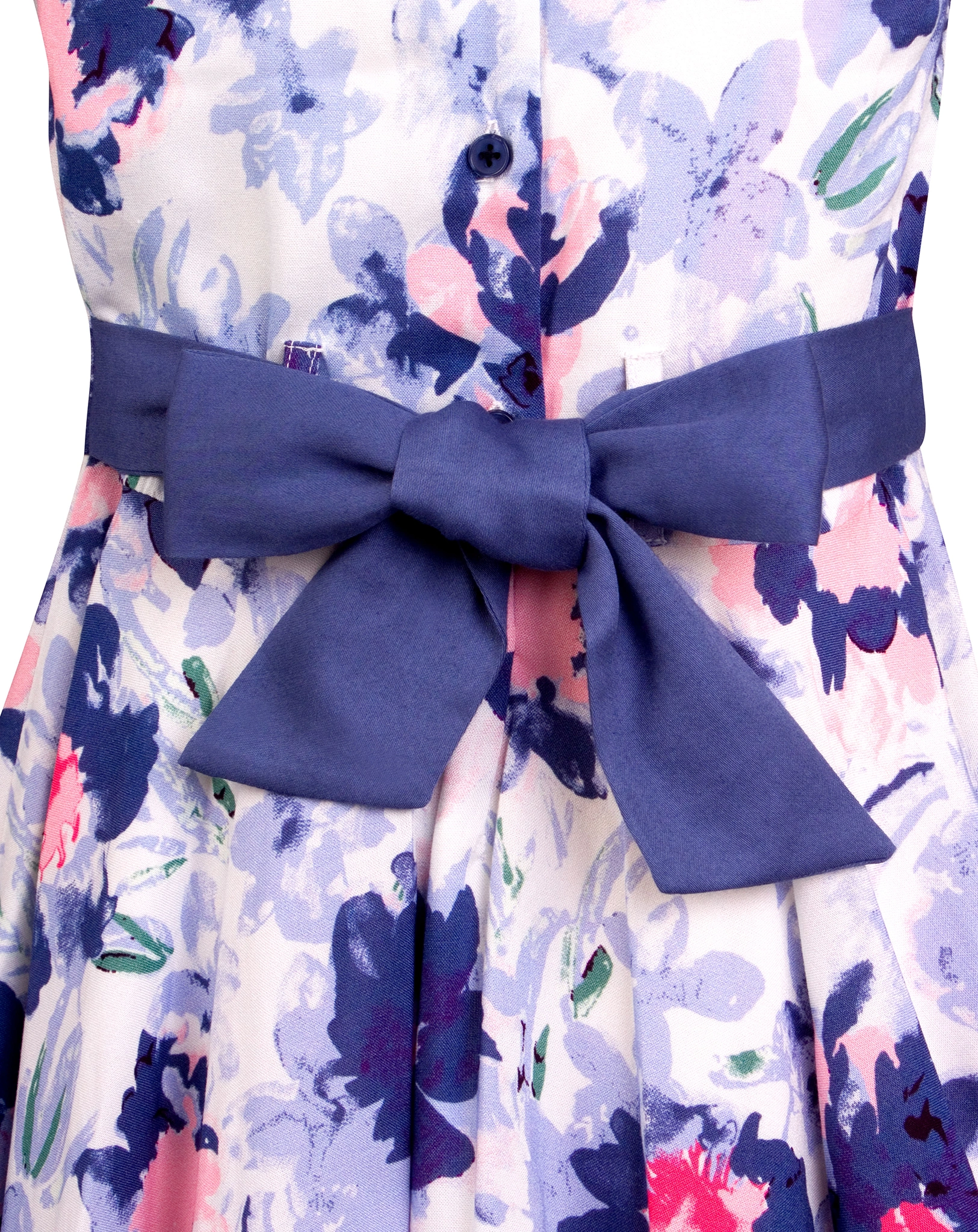 Kleid BIG FLOWERS ärmellos in jeans blue