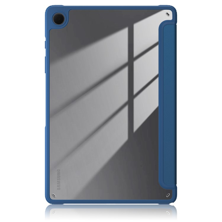 Samsung Galaxy Tab A9  Plus Hybrid Leder Tasche Smart Case Flip Cover Hülle   S-Pen Halterung - Blau