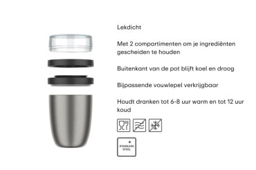 Isoleer lunchpot Ellipse - Nordic sage