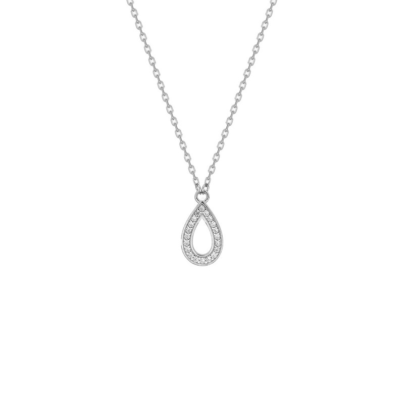 Collier Femme - Oxyde de zirconium - Argent 925 - Longueur : 42 cm