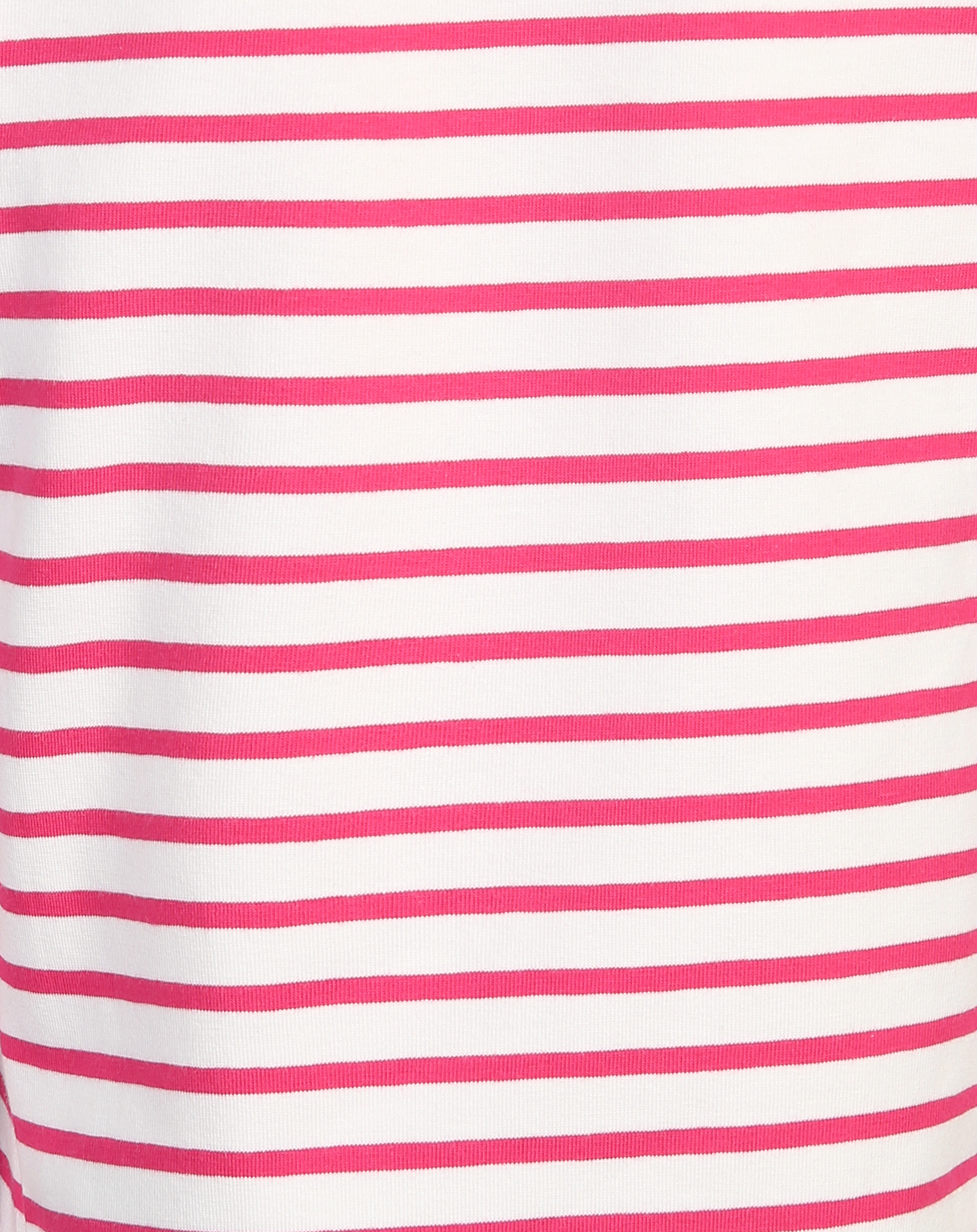 Langarmshirt BLUMENPFERD gestreift in weiß/pink