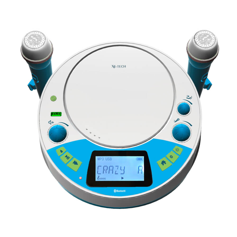 Bluetooth Karaoke Kinder Player blau