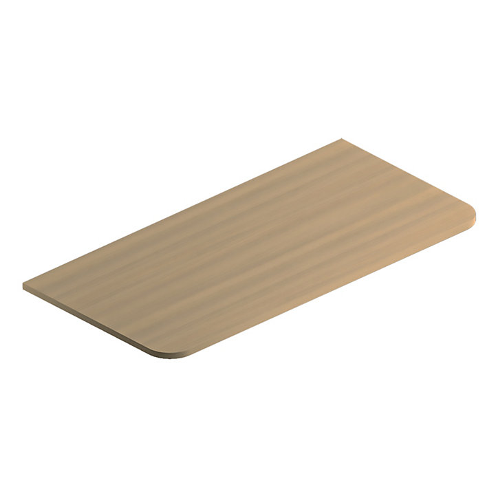 Plan de toilette en mélaminé décor bois naturel Alba 104,5 cm