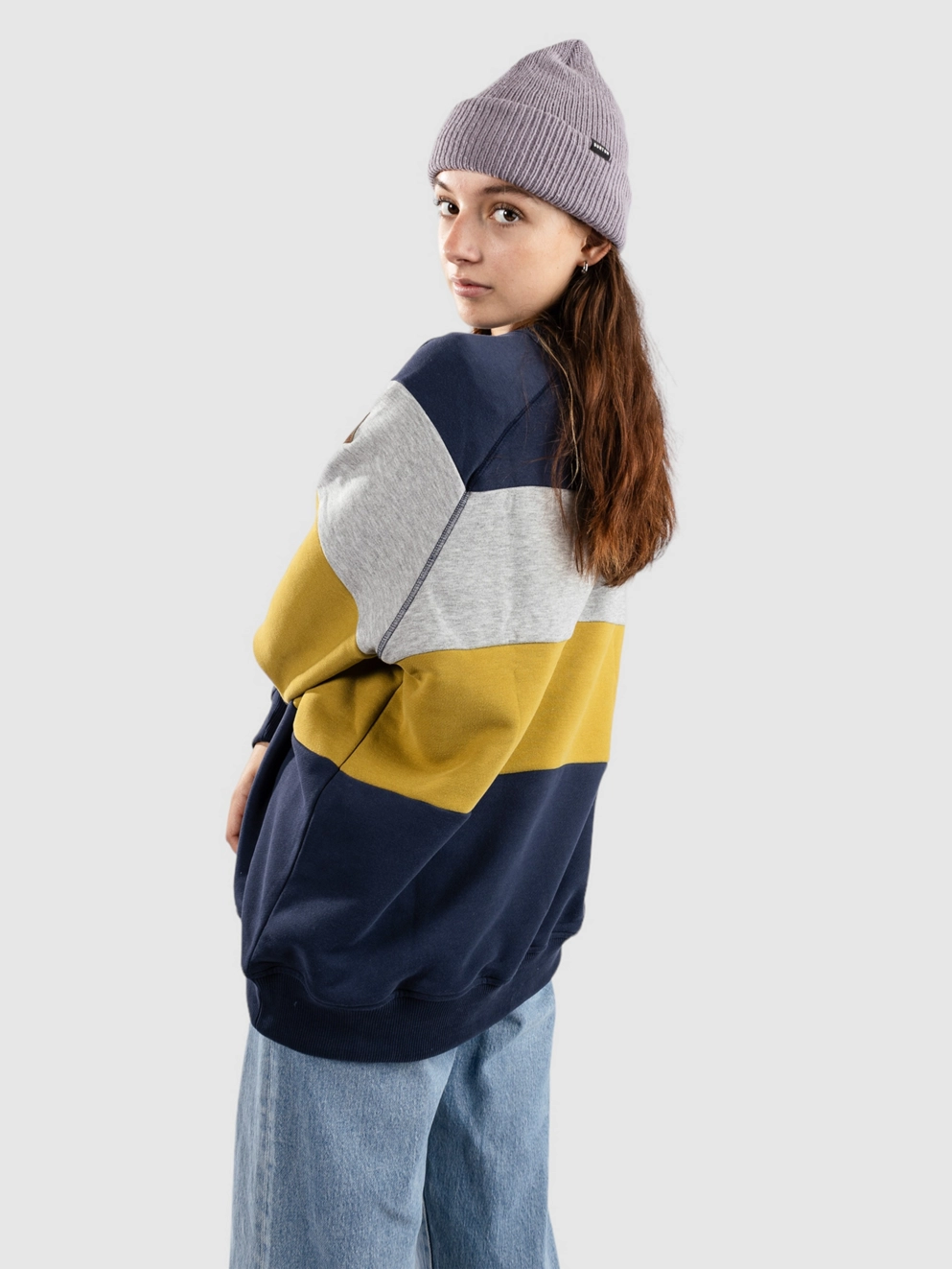Kazane Anita Sweater bl iris lt htr gr ecru